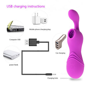 Man nuo Clit Massager Vibrator Strong Nipple Sucker Tongue Oral Clitoris Sucking Sex Toys for Women Blowjob Female Masturbator - sextoysok