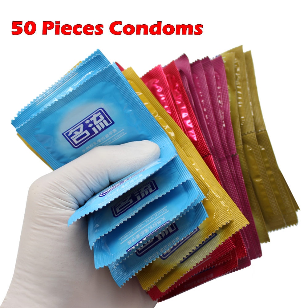 Good Quality 50 Pieces Natural Latex Bulk Condoms For Couples,Adult Sex Product, Better Sex Toys Safer Contraception - sextoysok