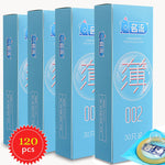 PERSONAGE 120 Pcs 002 Men Penis Sleeve Intimate Condoms Sex Toys Ultra Thin Kondom Lubricanted Condones Male Contraception (120Pcs) - sextoysok