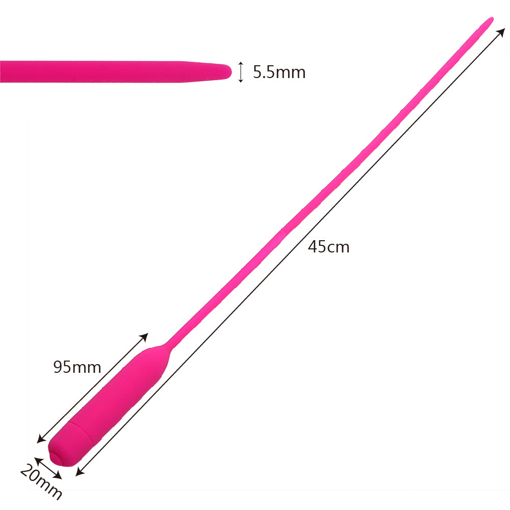 IKOKY 5.5mm Vibrating Penis Plug Urethral Dilators Male Masturbator Vibrator Sex toys For Men Silicone Sex Sounds Catheters - sextoysok
