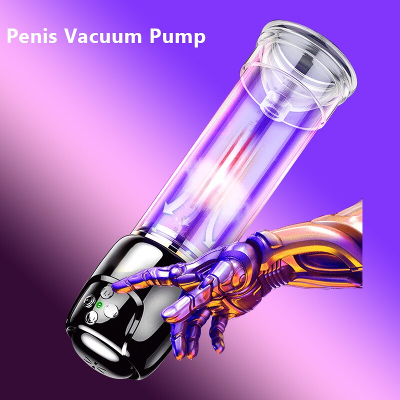 Penis Enlargement Vacuum Pump Vibrator Sex Toys for Men Artificial Vagina Sexy Masturbation Cool Adult Toys Pussy Pump Sex Shop - sextoysok
