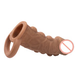 Thick Condoms For Men Dildo Extender Reusable Penis Sleeve Intimate Goods Penis Enlargement Rings Cock Massager - sextoysok