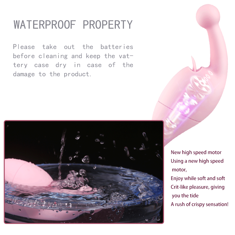 10 Modes Tongue Licking Víbrator Multi-use Mute Nipple Clitoris Stimulator G Spot Massager and Anal Plug Sex Toy for Women - sextoysok