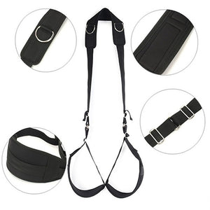 Portable Thigh Restraint Sling for Fetish Bondage Unisex Sex Swing Toy Sex Toys for Fetish men (Black) - sextoysok