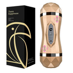 gelugee Male Masturbator Vibrator Real Vagina for Men Silicone Toy,Deep Throat Pussy Mouth Double Sex Toys for Adult Suck Man - sextoysok