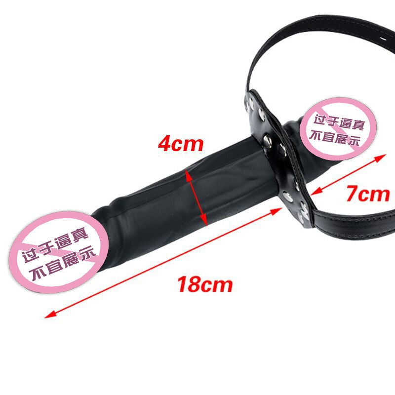 Double-Ended Dildo Gag Head Strapon Mouth Gag Fetish bdsm Bondage Penis Harness Lesbian Sex Toys Sex Products Adult Erotic Toys - sextoysok