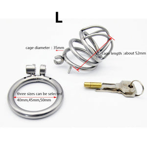 IGRARK 304 Stainless Steel 3 Size Bird Cock Cage Lock Adult Game Metal Male Chastity Belt Device Penis Ring Sex Toys For Men - sextoysok