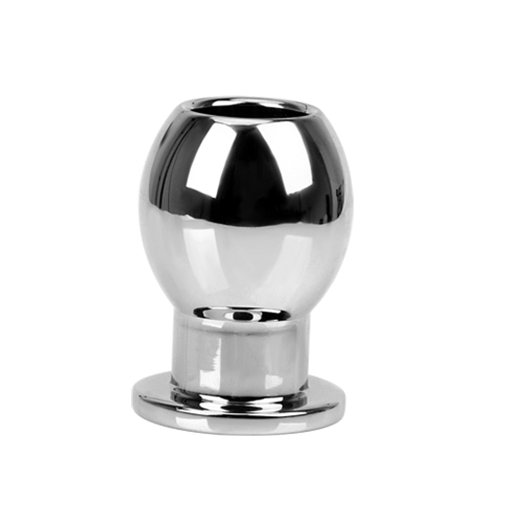 VATINE Metal Hollow Anal Plug Douche Enema Prostata Massager Sex Toys For Woman Men Gay Peep Vaginal Butt Plug Anal Dilator - sextoysok