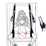 Women Sexy BDSM Bondage Door Slam Sex Swing Adult SM Love Game Fetish Bondage Leg Open Spreader For Couples - sextoysok