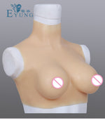 Eyung Breast Form Silicone Fake Breast Boobs Tit Realistic Silicone Breast Plate Chest for Crossdresser Sissy Transvestite Cospl - sextoysok