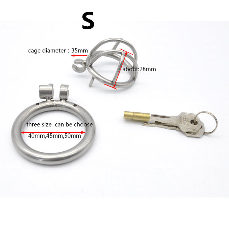 IGRARK 304 Stainless Steel 3 Size Bird Cock Cage Lock Adult Game Metal Male Chastity Belt Device Penis Ring Sex Toys For Men - sextoysok