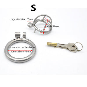 IGRARK 304 Stainless Steel 3 Size Bird Cock Cage Lock Adult Game Metal Male Chastity Belt Device Penis Ring Sex Toys For Men - sextoysok