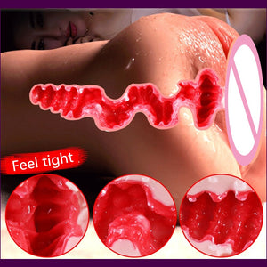 Realistic Vagina for Men Silicone Pocket Pussy Male Masturbator Real Sex Virgin Sucking Cup Sex Toys for Men - sextoysok