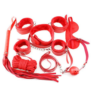 SM Sex Toys Adult Product 7 pcs / set Sex Games Props SM Bondage Restraint for Women Nylon Handcuffs Five Different Colors - sextoysok