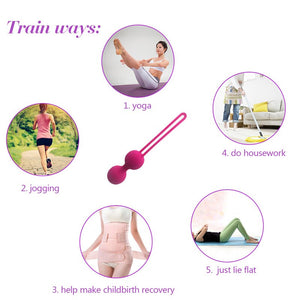 Smart Kegel Balls Vaginal Balls Muscle Tight Exercise Vibrator Vaginal Clit Massager Ben Wa Balls Sex Toys For Adults Women - sextoysok