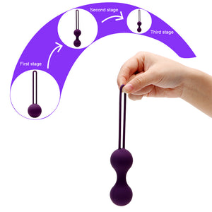 IKOKY 3Pcs/Set Vagina Tightening Silicone Kegel Ball Love Ben Wa Ball Vibrator Smart Vagina Trainer Exercise Sex Toys for Woman - sextoysok