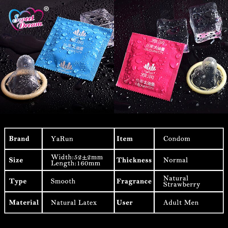 Sweet Dream Life Condoms 100 Pcs/Lot Natural Latex Smooth Lubricated Contraception Condoms for Men Sex Toys Sex Products LF-011 - sextoysok
