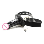 Open Mouth Gag, Silicone Penis Plug Oral Dildo Mouth Gag Fetish SM Bondage Restraints Sex Adult Game Toys for Couples - sextoysok