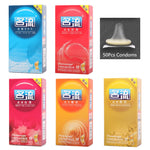 50Pcs Condom Smooth/Thin/Dots/Lubricated Natural latex Condoms Lot For Adult Sex Safer Contraception Sex Products 5 Types - sextoysok