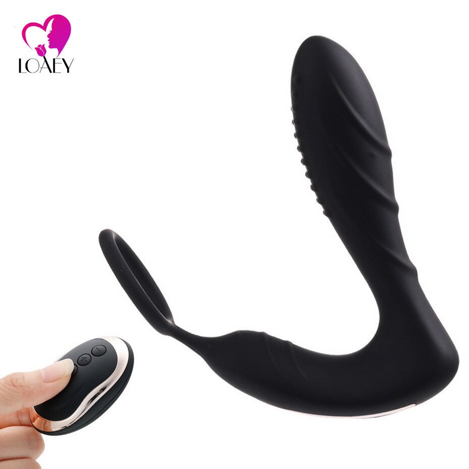 Wireless Remote Control Male Prostate Massager Silicone Anal/vagina Vibrator 10 Speed Masturbator Sex Toys For Man Woman Adult - sextoysok