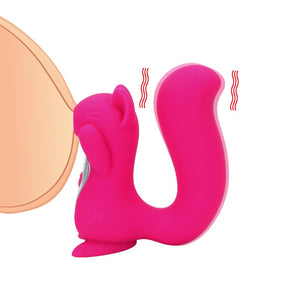IKOKY Tongue Vibrator Cute Squirrel Sculpt Clitoris Licking Stimulator Nipple Sucker Sucking Massage 10 Speed Sex Toys for Women - sextoysok