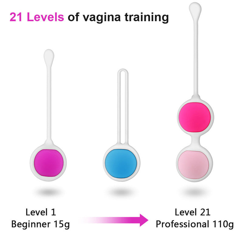 GUIMI 6Pcs Kegel Balls Vagina Tighten vibroegg Silicone Geisha Balls Pelvic Floor Muscle Exercise Kegel Trainer Vaginal Dumbbell - sextoysok