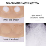 Eyung Silicone Breast Forms Realistic Fake Boobs Tits False Chest Crossdresser Transvestite Mastectomy Silicone Breast Plate - sextoysok