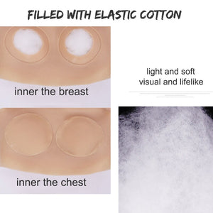 Eyung Silicone Breast Forms Realistic Fake Boobs Tits False Chest Crossdresser Transvestite Mastectomy Silicone Breast Plate - sextoysok