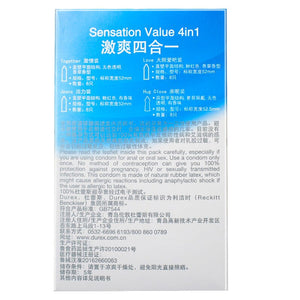 Durex 32Pcs/Pack Sensation Value 4in1 Ultra Thin Sexy Lubricated Condoms Sex Toys Condom for men Vanilla Flavor - sextoysok