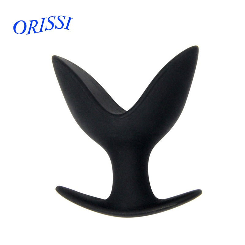 ORISSI Black Silicone Open And Close Anal Plug Butt Plug Anus Expander Stimulator Huge Big Buttplug Sex Toy Ass Plug - sextoysok