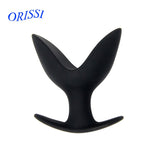 ORISSI Black Silicone Open And Close Anal Plug Butt Plug Anus Expander Stimulator Huge Big Buttplug Sex Toy Ass Plug - sextoysok