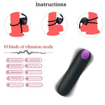 Khalesex Fantasty Climax Delay Man Bullets Vibrator Ejaculation Lock Ring Clitoris Testis Stimulate Sex Toys for Man 10 Speeds - sextoysok