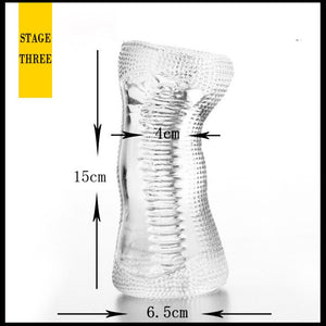 Afrodisiac Training 5pcs/lot 5 Stages Delay Training Penis Trainer Erotic Pocket Pussy Penis Massager Afrodisiac Toys for Men - sextoysok