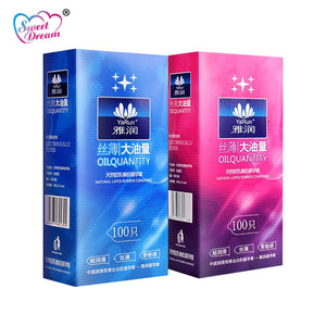 Sweet Dream Life Condoms 100 Pcs/Lot Natural Latex Smooth Lubricated Contraception Condoms for Men Sex Toys Sex Products LF-011 - sextoysok