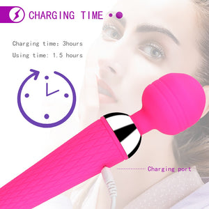 Powerful Clitoris Vibrators USB Recharge Magic Wand AV Vibrator Massager Sexual Wellness Erotic Sex Toys for Women Adult Product - sextoysok