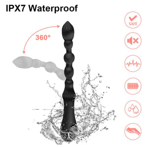 10 Mode Heating Anal Vibrator Long Beads Prostate Massager Flexible Butt Plug Stimulator Anal Beads Plug Sex Toys For Men Women - sextoysok