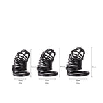 Male Stainless Steel Chastity Device Belt Bird Metal Cage Cock Lock Restraint Ring Sex Toy for Men - sextoysok