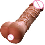 Realistic Penis Enlarger Sleeve with Pussy Fake Ass Men Masturbator Women Masturbator Real Dildo for Couples, Gay Sex Toys - sextoysok
