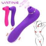 VATINE Sex Toys for Women Clitoral Stimulator Oral Licking Nipple Sucking Tongue Vibrating 10 Speeds Clit Sucker Vibrator - sextoysok
