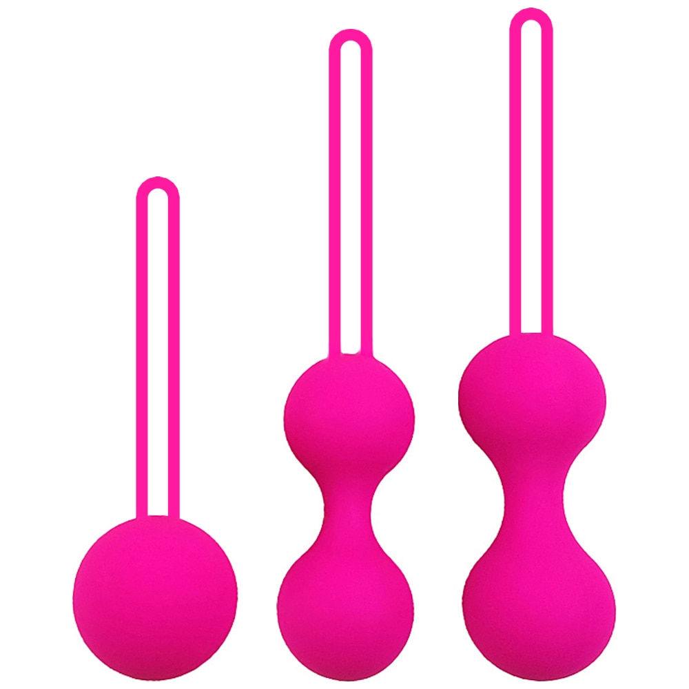 Set Safe Silicone Smart Ball Kegel Ball Ben Wa Ball Vagina Tighten Exercise Machine Vaginal Geisha Ball Sex Toys for Women - sextoysok