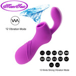 Man nuo Clit Massager Vibrator Strong Nipple Sucker Tongue Oral Clitoris Sucking Sex Toys for Women Blowjob Female Masturbator - sextoysok