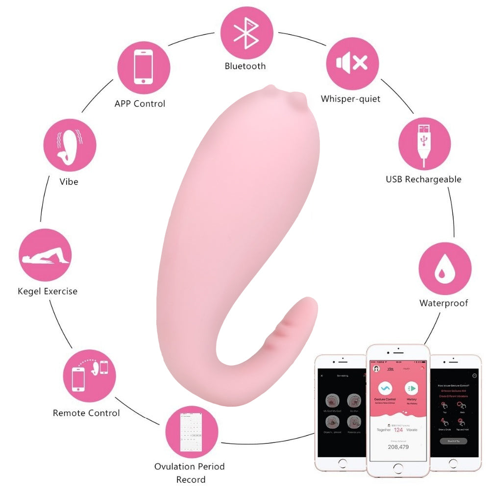 OLO Silicone Monster Pub Vibrator APP Bluetooth Wireless Remote control G-spot Massage 8 Frequency Adult Game Sex Toys for Women - sextoysok
