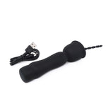 Long Beads Shape Powerful Urethral Vibrator Male Masturbator Silicone Vibrating Penis Plug Urethral Sound Catheter Penis Dilator (black) - sextoysok