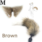 Silicone Plug Fox Tail butt plug and lovely ears anal Sex Toy for women Adult Games Sex Products and dildo vibrator - sextoysok