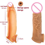 Enlargement Condoms For Men Reusable Penis Sleeve For Male Extender Dildo Enhancer Realistic Condom Intimate Goods - sextoysok