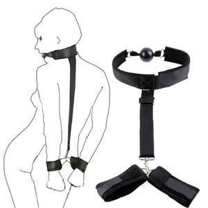 Sex Toys For couples Self Bondage Rope Restraints BDSM esclave Handcuffs Mouth Gags Ball Adult sexuale Slave pillory SM sex game - sextoysok