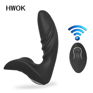 HWOK Anal butt plug Men masturbator Male Wireless Remote Control Prostate Massager Vibrator Adult Sex Toys Masturbator for Men - sextoysok