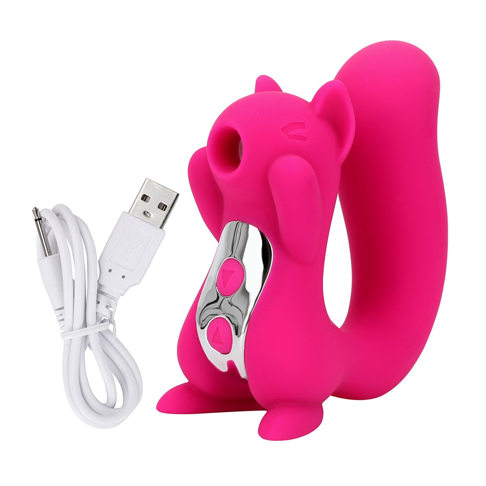 OLO Cute Squirrel Sculpt Sucking Tongue Vibrator Nipple Sucker Clitoris Licking Stimulator 10 Frequency Sex Toys for Women - sextoysok