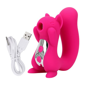 OLO Cute Squirrel Sculpt Sucking Tongue Vibrator Nipple Sucker Clitoris Licking Stimulator 10 Frequency Sex Toys for Women - sextoysok