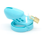 CHASTE BIRD Male Silicone Chastity Device Cock Cage Sex Toys With 5 Penis Ring Adult Belt Brass Lock Standard/Short Cage - sextoysok